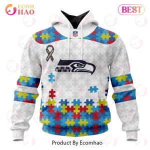 Personalized NFL Seattle Seahawks Special Autism Awareness Design 3D Hoodie