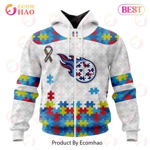 Personalized NFL Tennessee Titans Special Autism Awareness Design 3D Hoodie