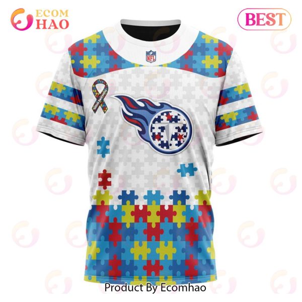 Personalized NFL Tennessee Titans Special Autism Awareness Design 3D Hoodie