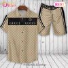 Gucci Blue Navy Hawaiian Shirt and Shorts for Men