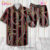 Gucci Men’s Striped Red Gucci Logo GC Hawaiian Shirt And Shorts Print Panthers – Summer 2023 Collection