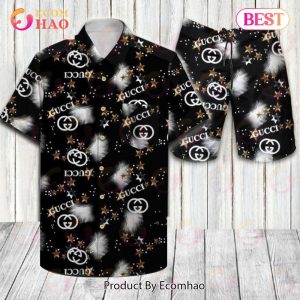 Luxury Men’s Gucci Beachwear – Stars Print Shirt and Shorts Set