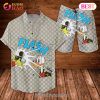 Luxury Men’s Gucci Hawaiian Shirt And Shorts – Blue Print Edition