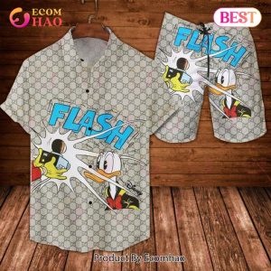 Luxury Men’s Gucci Hawaiian Shirt And Shorts – Disney Edition
