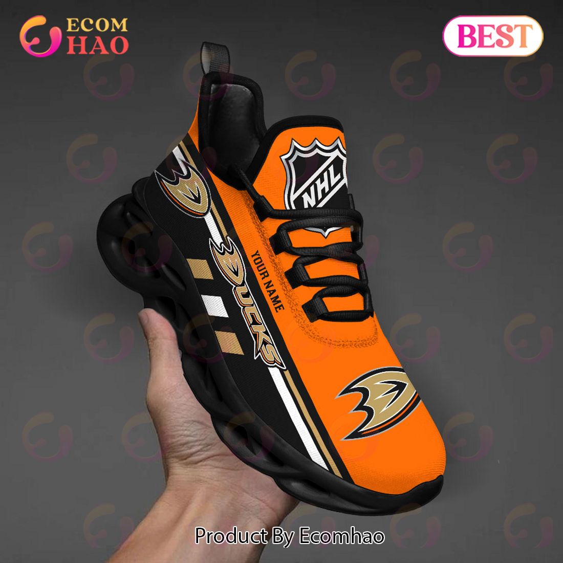 NHL Anaheim Ducks Perfect Gift for fans Personalized Max Soul Chunky Sneakers, Shoes