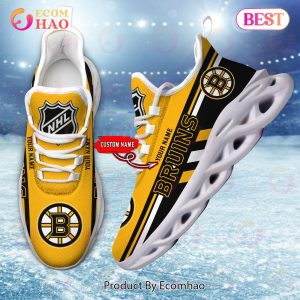 NHL Boston Bruins Perfect Gift for fans Personalized Max Soul Chunky Sneakers, Shoes
