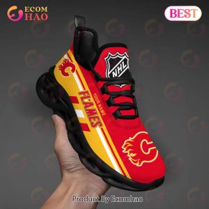 NHL Calgary Flames Perfect Gift for fans Personalized Max Soul Chunky Sneakers, Shoes