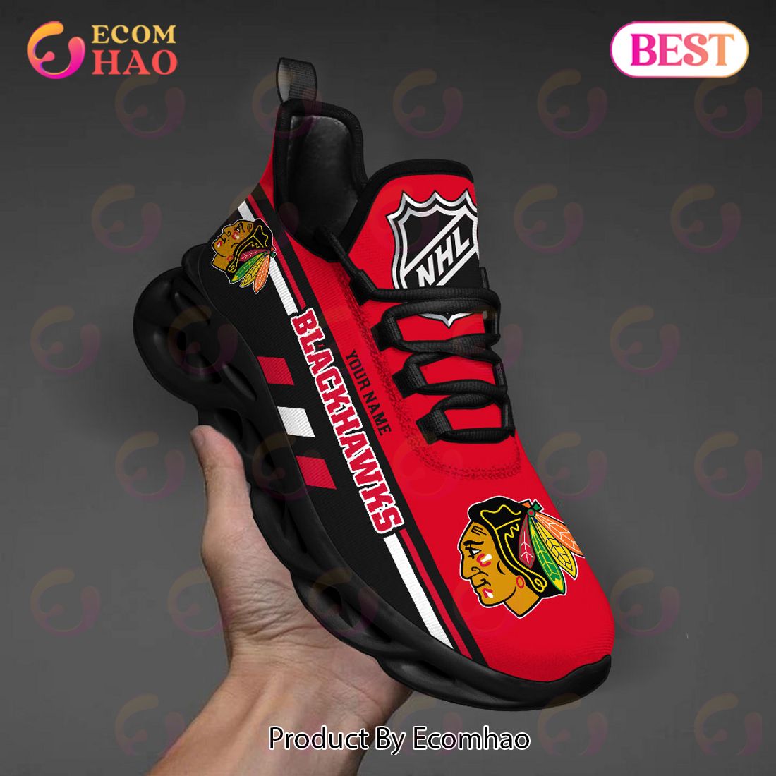 NHL Chicago Blackhawks Perfect Gift for fans Personalized Max Soul Chunky Sneakers, Shoes