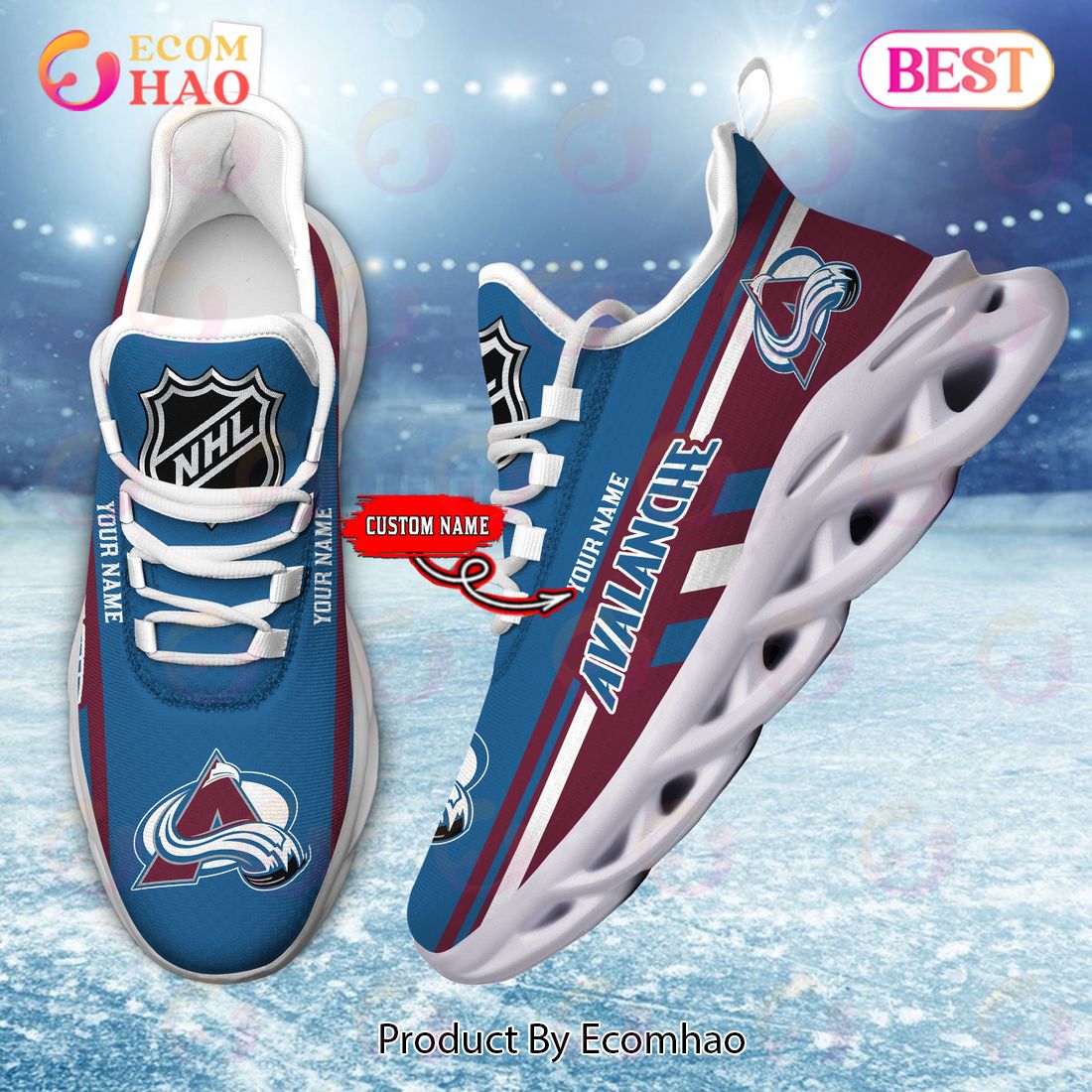 NHL Edmonton Oilers Perfect Gift for fans Personalized Max Soul Chunky Sneakers, Shoes