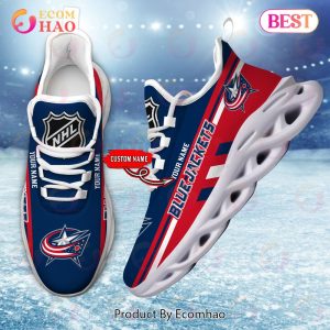 NHL Columbus Blue Jackets Perfect Gift for fans Personalized Max Soul Chunky Sneakers, Shoes