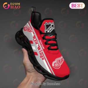 NHL Detroit Red Wings Perfect Gift for fans Personalized Max Soul Chunky Sneakers, Shoes