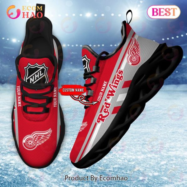 NHL Detroit Red Wings Perfect Gift for fans Personalized Max Soul Chunky Sneakers, Shoes