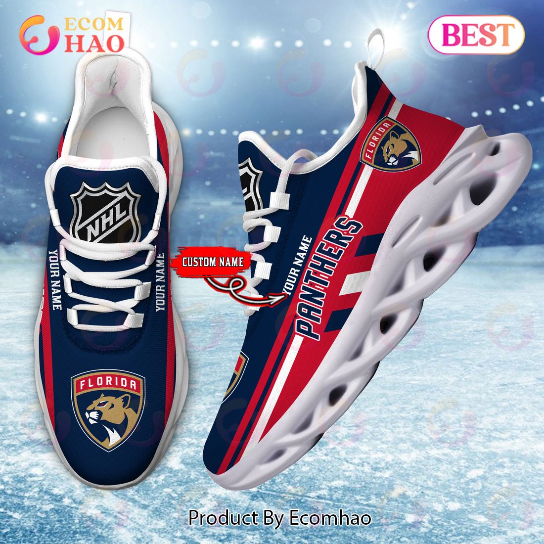 NHL Florida Panthers Perfect Gift for fans Personalized Max Soul Chunky Sneakers, Shoes