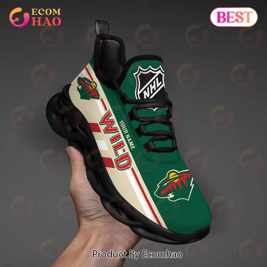 NHL Minnesota Wild Perfect Gift for fans Personalized Max Soul Chunky Sneakers, Shoes