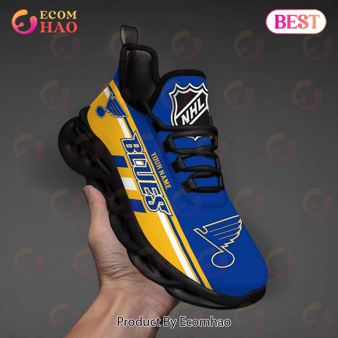 NHL St. Louis Blues Perfect Gift for fans Personalized Max Soul Chunky Sneakers, Shoes