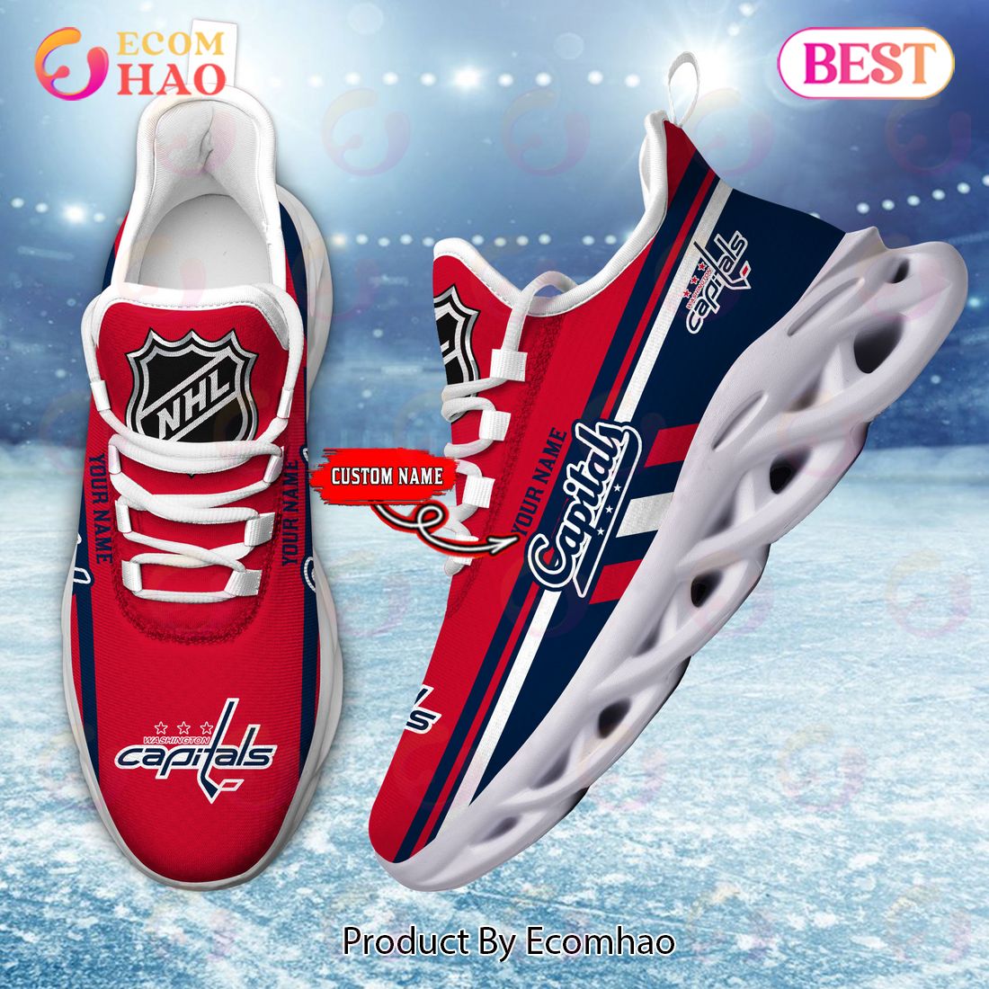 NHL Washington Capitals Perfect Gift for fans Personalized Max Soul Chunky Sneakers, Shoes