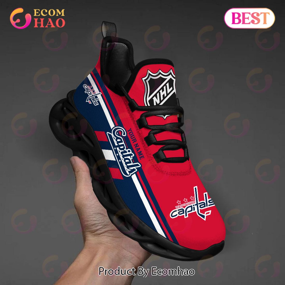 NHL Washington Capitals Perfect Gift for fans Personalized Max Soul Chunky Sneakers, Shoes