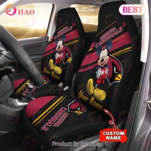 NFL Arizona Cardinals Custom Name Mickey Mouse Car Seat Covers