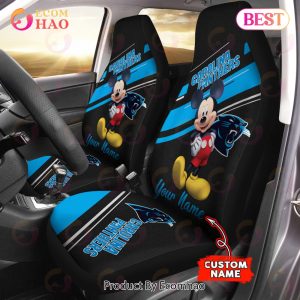 NFL Carolina Panthers Custom Name Mickey Mouse Car Seat Covers