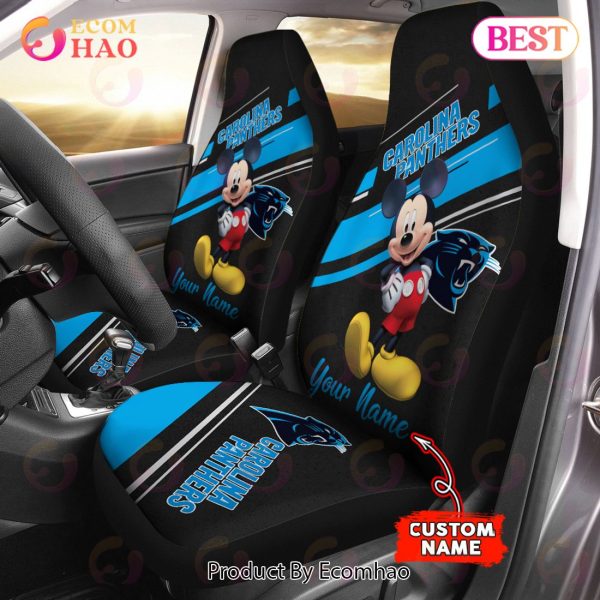 NFL Carolina Panthers Custom Name Mickey Mouse Car Seat Covers
