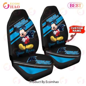 NFL Carolina Panthers Custom Name Mickey Mouse Car Seat Covers