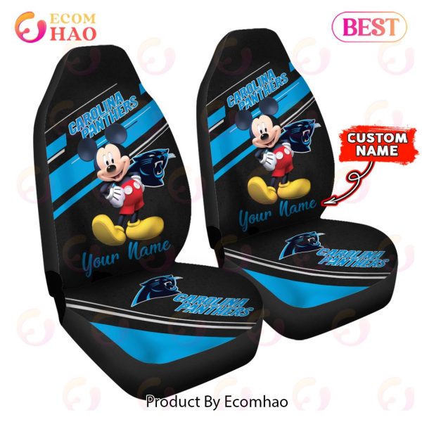 NFL Carolina Panthers Custom Name Mickey Mouse Car Seat Covers