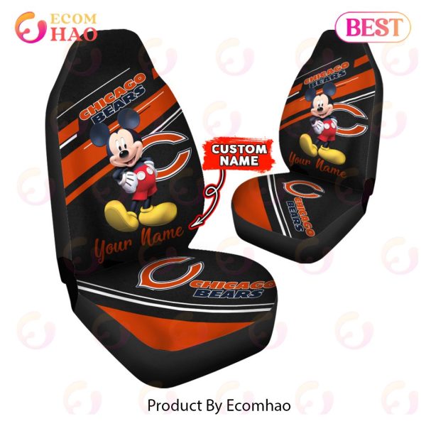 NFL Chicago Bears Custom Name Mickey Mouse Car Seat Covers