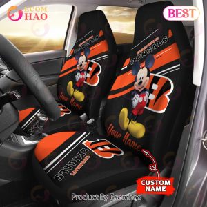 NFL Cincinnati Bengals Custom Name Mickey Mouse Car Seat Covers