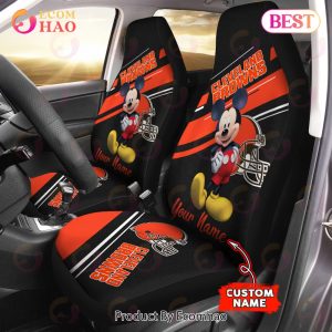 NFL Cleveland Browns Custom Name Mickey Mouse Car Seat Covers