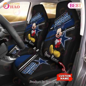 NFL Dallas Cowboys Custom Name Mickey Mouse Car Seat Covers