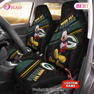 NFL Green Bay Packers Custom Name Mickey Mouse Car Seat Covers