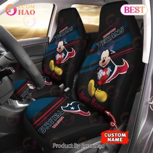 NFL Houston Texans Custom Name Mickey Mouse Car Seat Covers