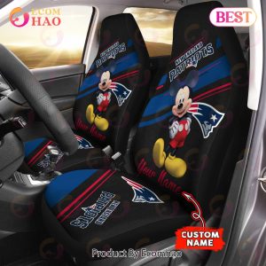 NFL New England Patriots Custom Name Mickey Mouse Car Seat Covers