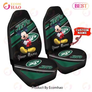 NFL New York Jets Custom Name Mickey Mouse Car Seat Covers