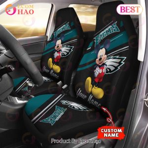 NFL Philadelphia Eagles Custom Name Mickey Mouse Car Seat Covers