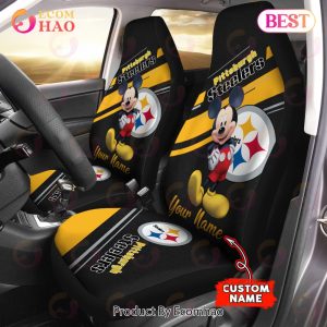 NFL Pittsburgh Steelers Custom Name Mickey Mouse Car Seat Covers