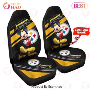 NFL Pittsburgh Steelers Custom Name Mickey Mouse Car Seat Covers