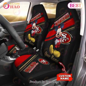 NFL San Francisco 49ers Custom Name Mickey Mouse Car Seat Covers