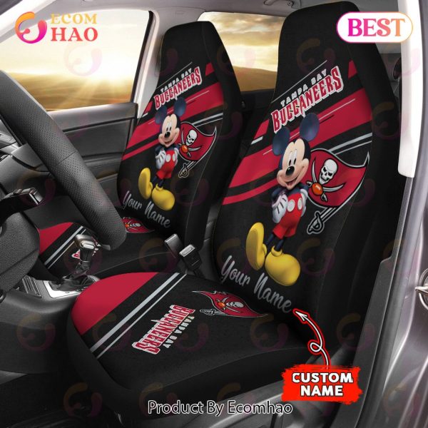 NFL Tampa Bay Buccaneers Custom Name Mickey Mouse Car Seat Covers