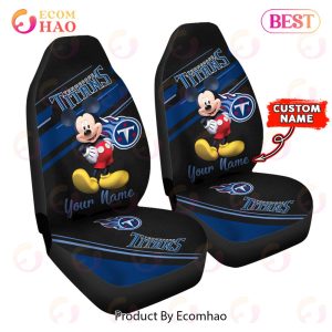 NFL Tennessee Titans Custom Name Mickey Mouse Car Seat Covers