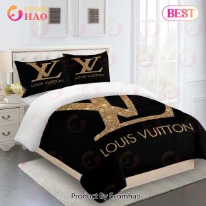 Comforter Sets Black Dark Beige Full Louis Vuitton Bedding Set