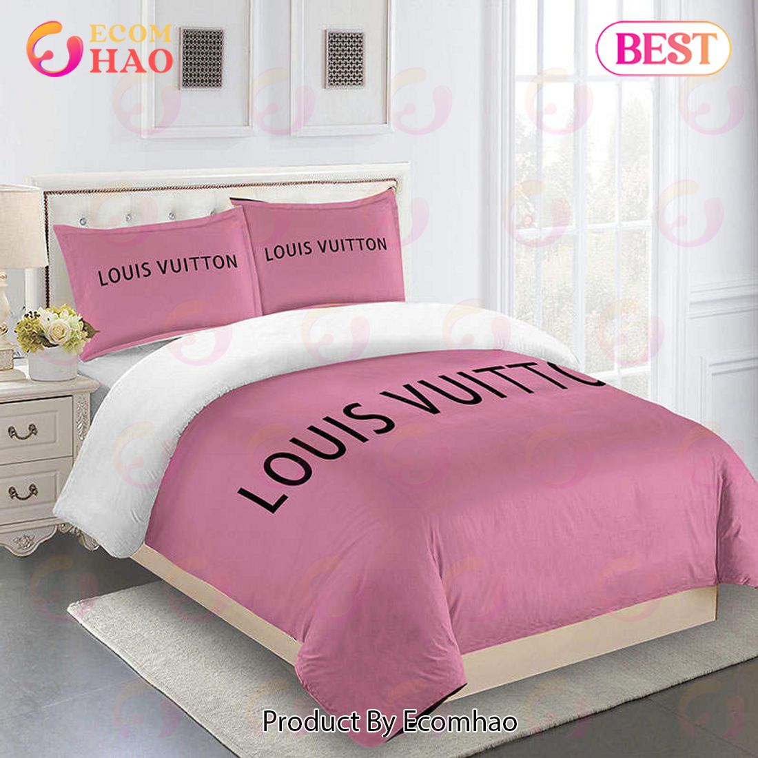 Comforter Sets Dark Pink Louis Vuitton Bedding Set Luxury Items