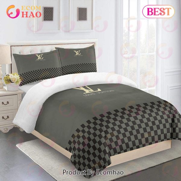 Comforter Sets Gray And Black Full Louis Vuitton Bedding Set - Ecomhao ...