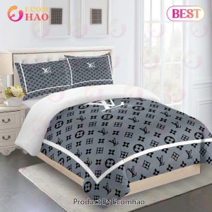 Comforter Sets Gray White Black Full Louis Vuitton Bedding Set