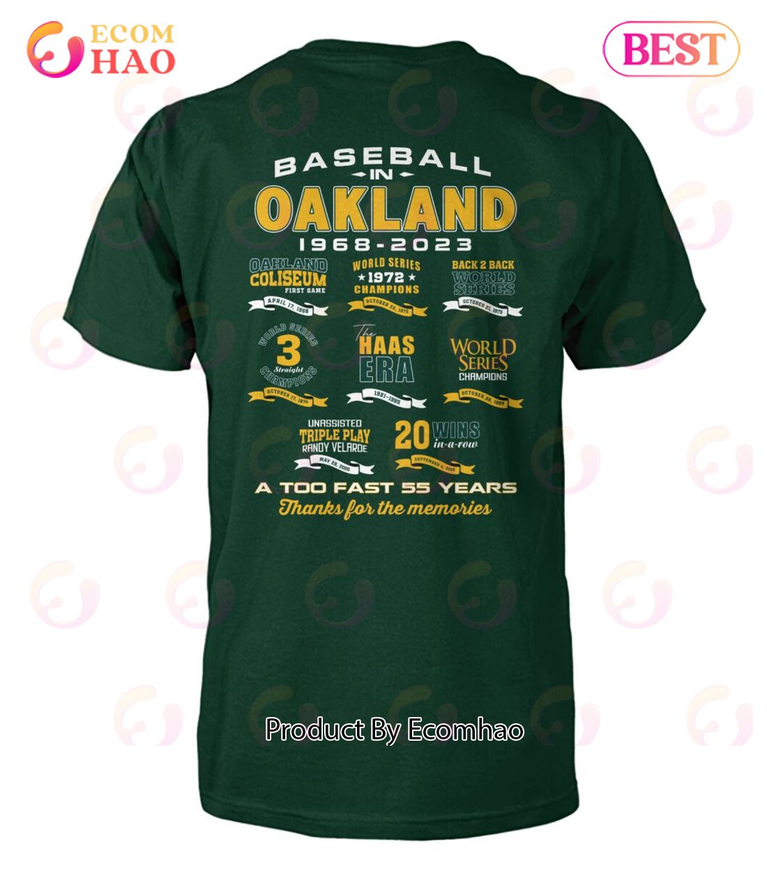 Baseball In Oakland 1968 – 2023 T-Shirt