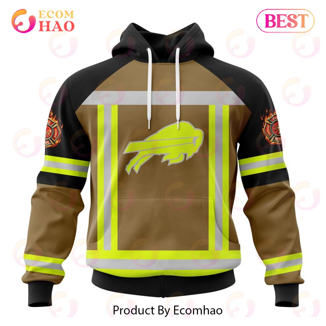 NFL Cincinnati Bengals Special Firefighter Uniform Design 3D Hoodie