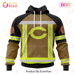 NFL Chicago Bears Special Firefighter Uniform Design 3D Hoodie