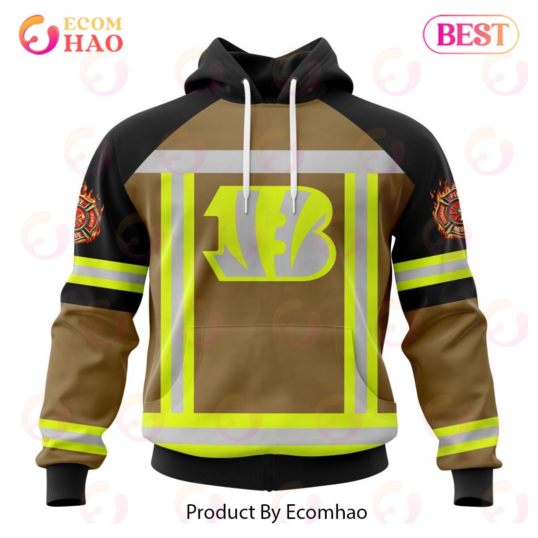 NFL Green Bay Packers Special Firefighter Uniform Design 3D Hoodie