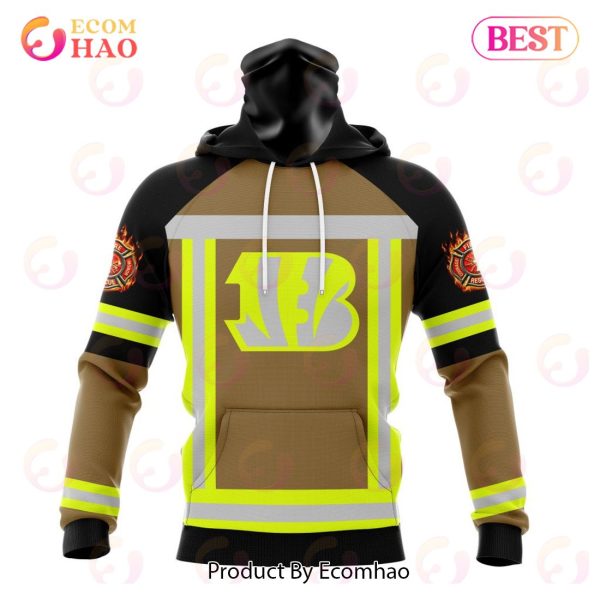NFL Cincinnati Bengals Special Firefighter Uniform Design 3D Hoodie