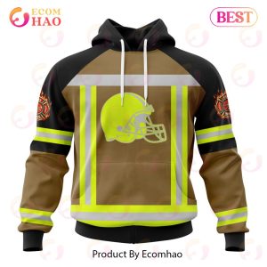 NFL Cleveland Browns Special Firefighter Uniform Design 3D Hoodie